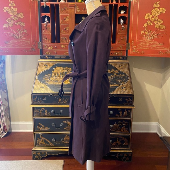 Cour Carre Deep Purple Trench Coat - Picture 3 of 9